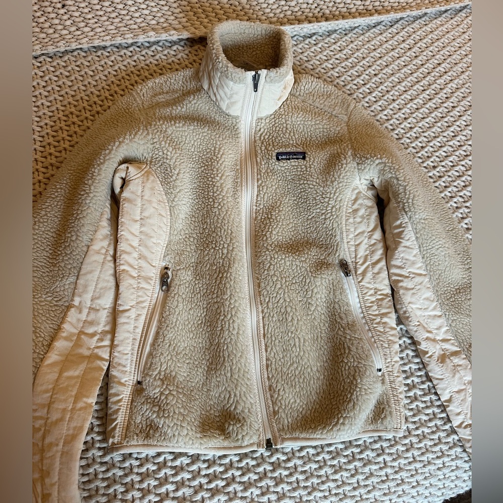Vintage PATAGONIA Ivory Retro-X Full Zip Jacket - Picture 2 of 7